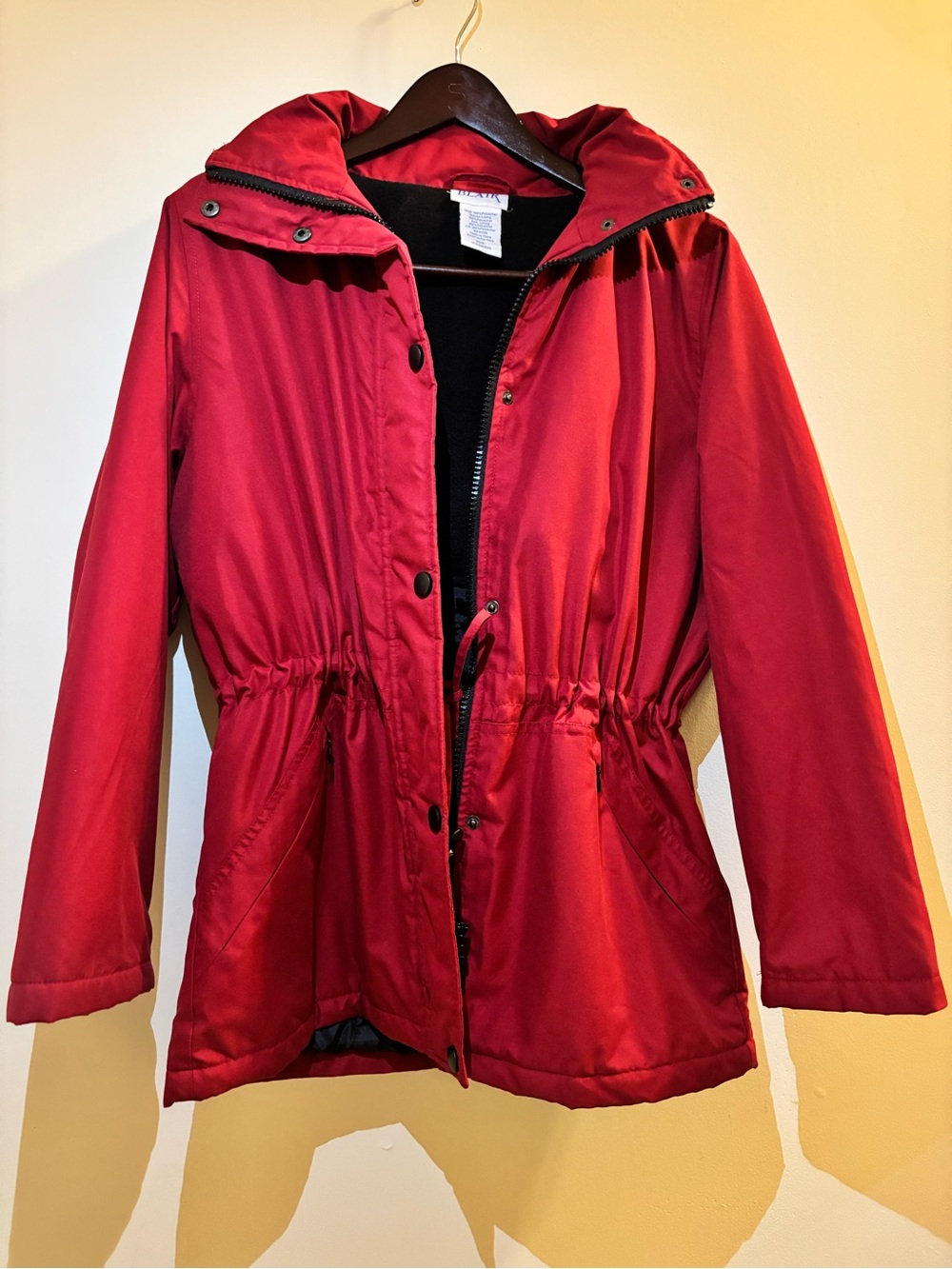 Vintage 90s Blair Red Hooded Puffer Anorak Jacket